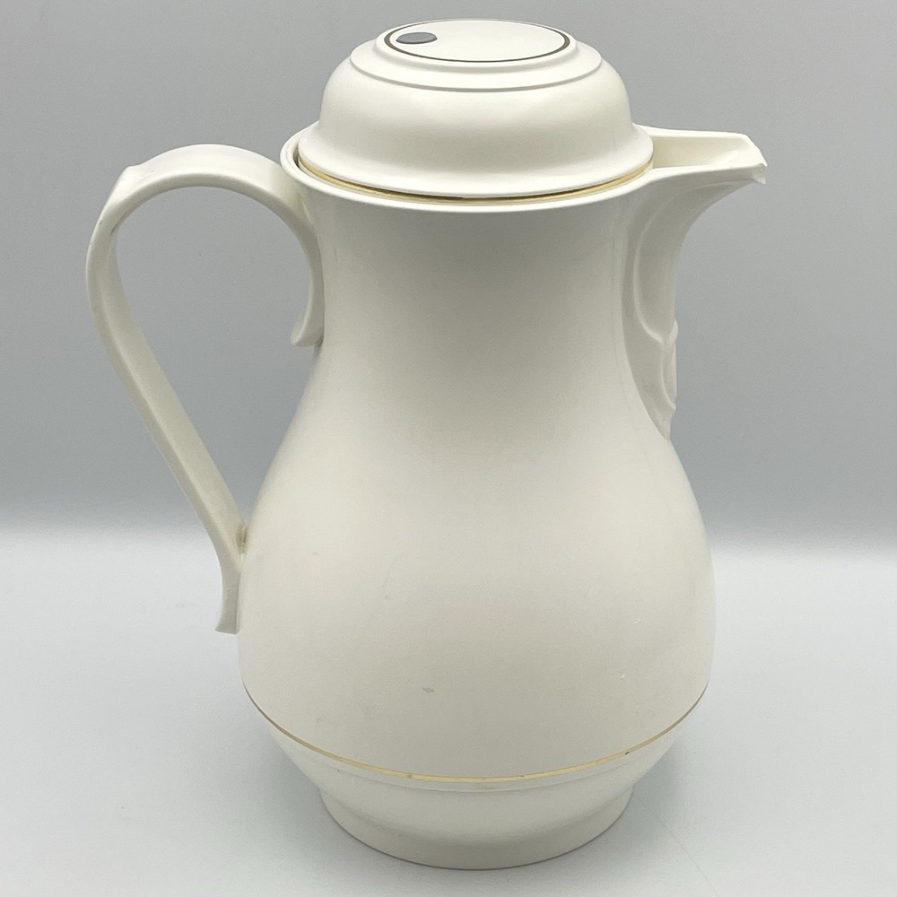 Vintage 1986 Thermos Model 330 West Germany Ivory Gold Thermal Carafe Pitcher